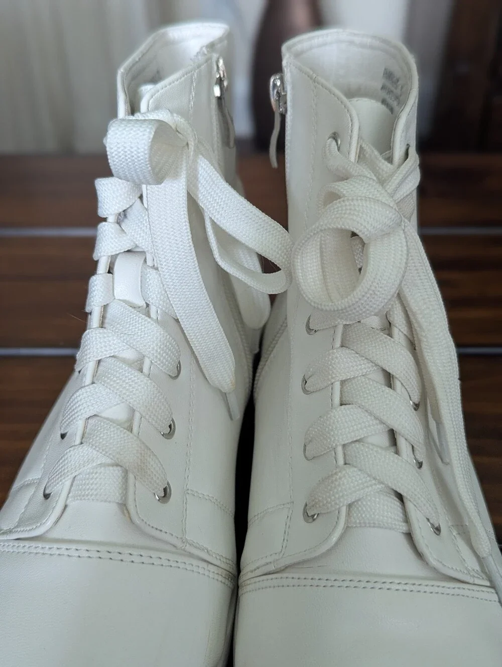 NYLA Rainbow Rebellion White Platform Bootie Sneakers 2.5